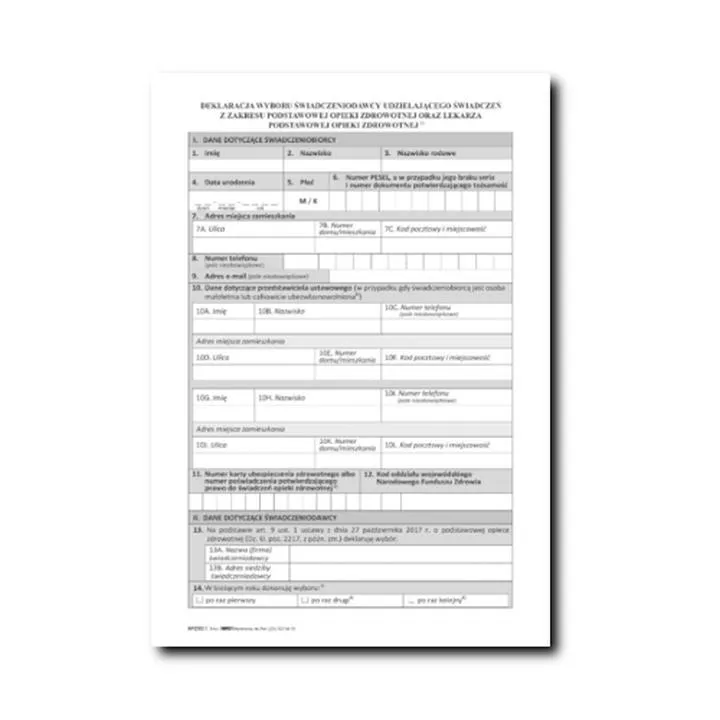 Deklaracja wyboru lekarza 2026