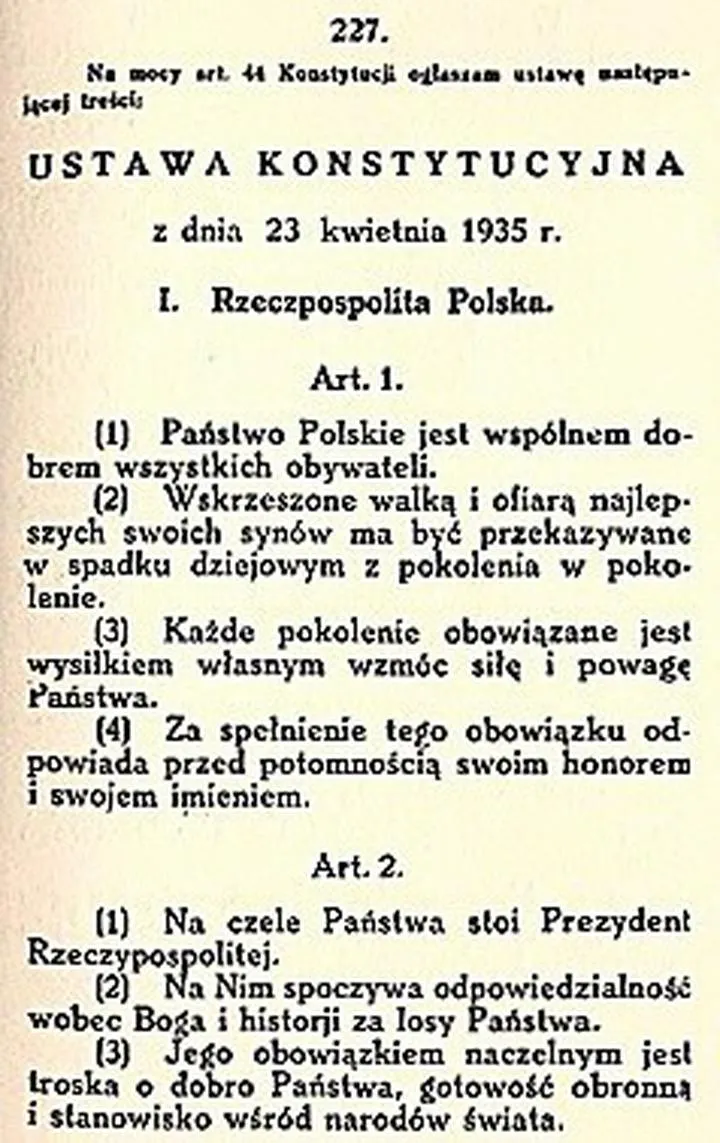 Historia uchwalenia konstytucji kwietniowej